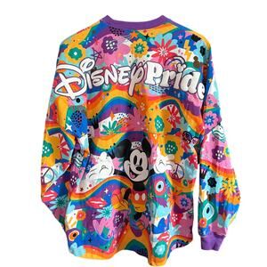 DISNEY | Pride Collection 2023 Spirit Jersey Rainbow Sweatshirt LGBTQIA Small